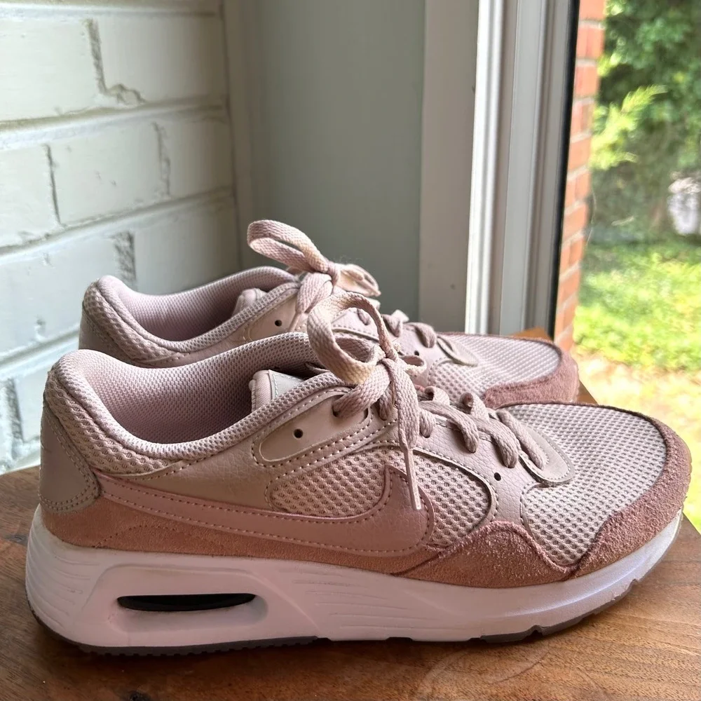 Nike Women's Air Max SC Athletic Sneakers Fossil Stone Pink 8.5 Casual Comfort